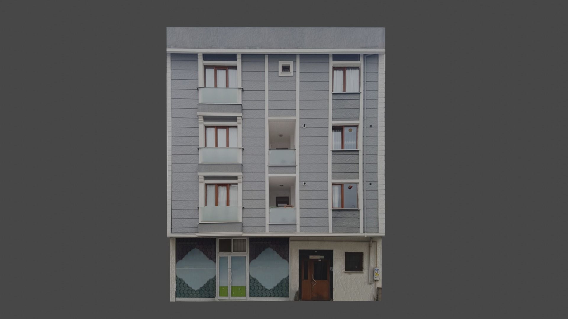 Architectural Building-7 Low-poly 3D model_2