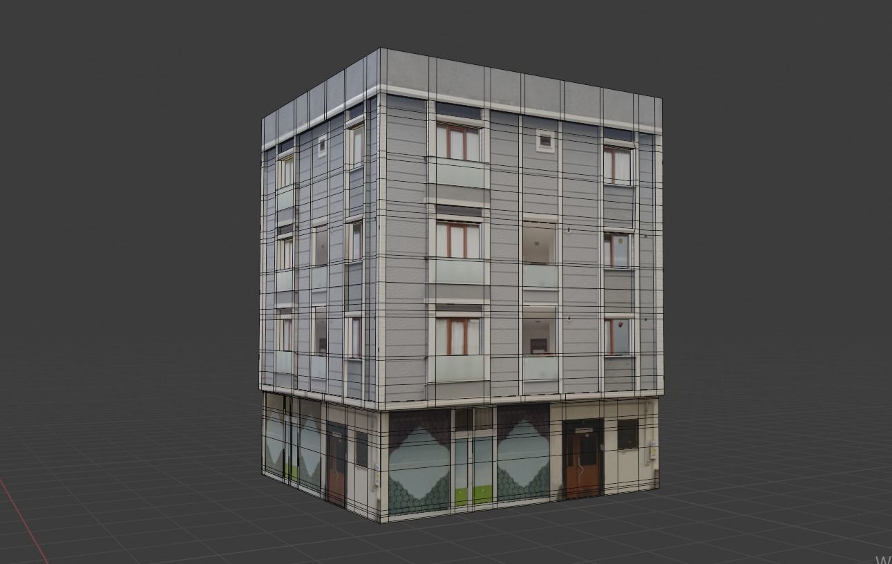 Architectural Building-7 Low-poly 3D model_5