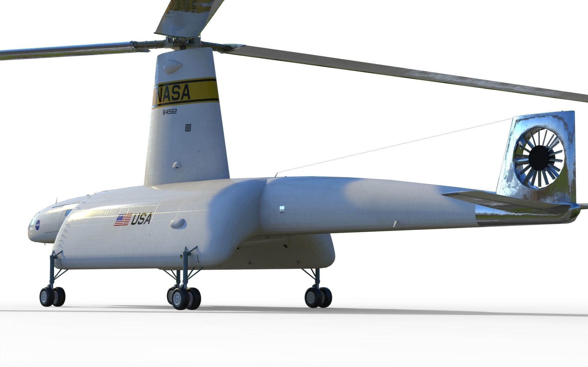 Hiller air tug heavy helicopter 3D model_6