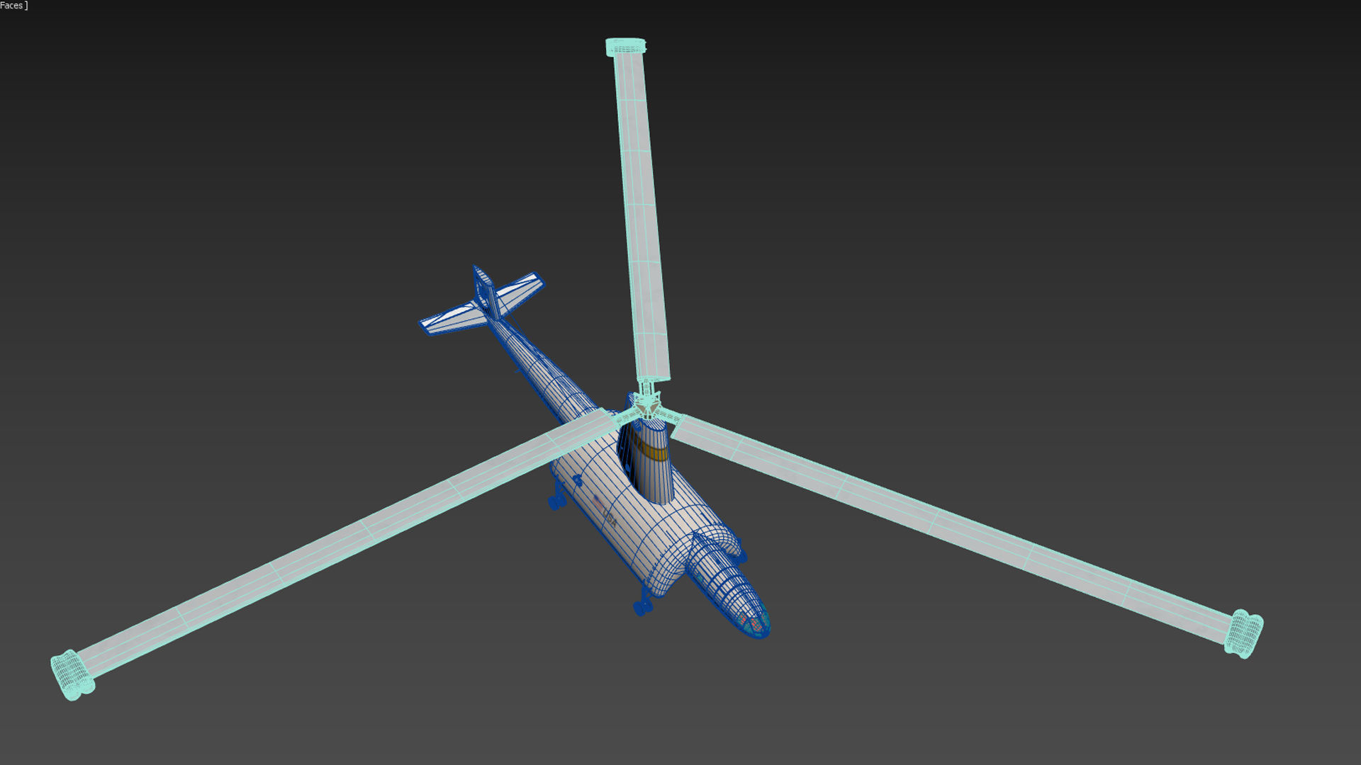 Hiller air tug heavy helicopter 3D model_22