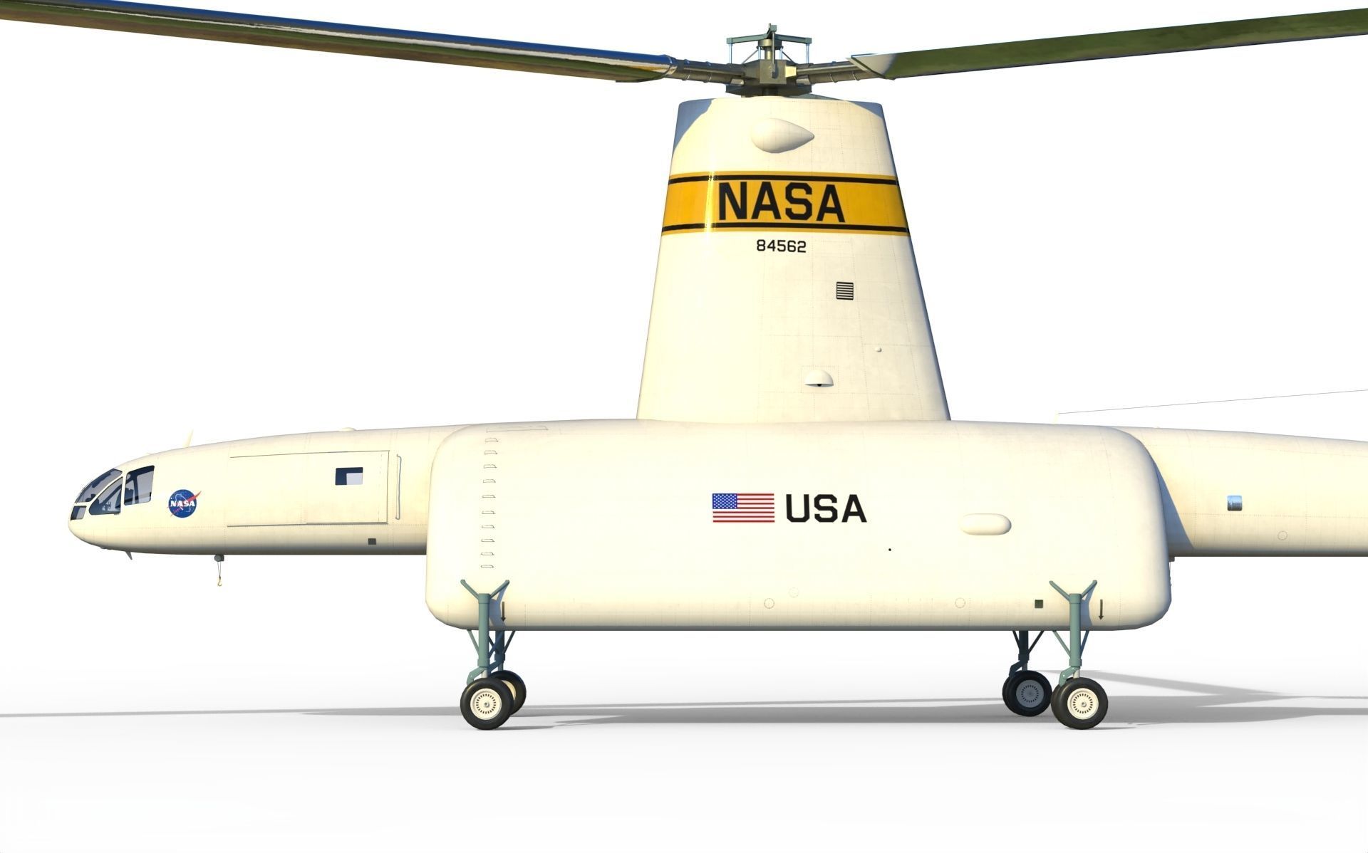 Hiller air tug heavy helicopter 3D model_5