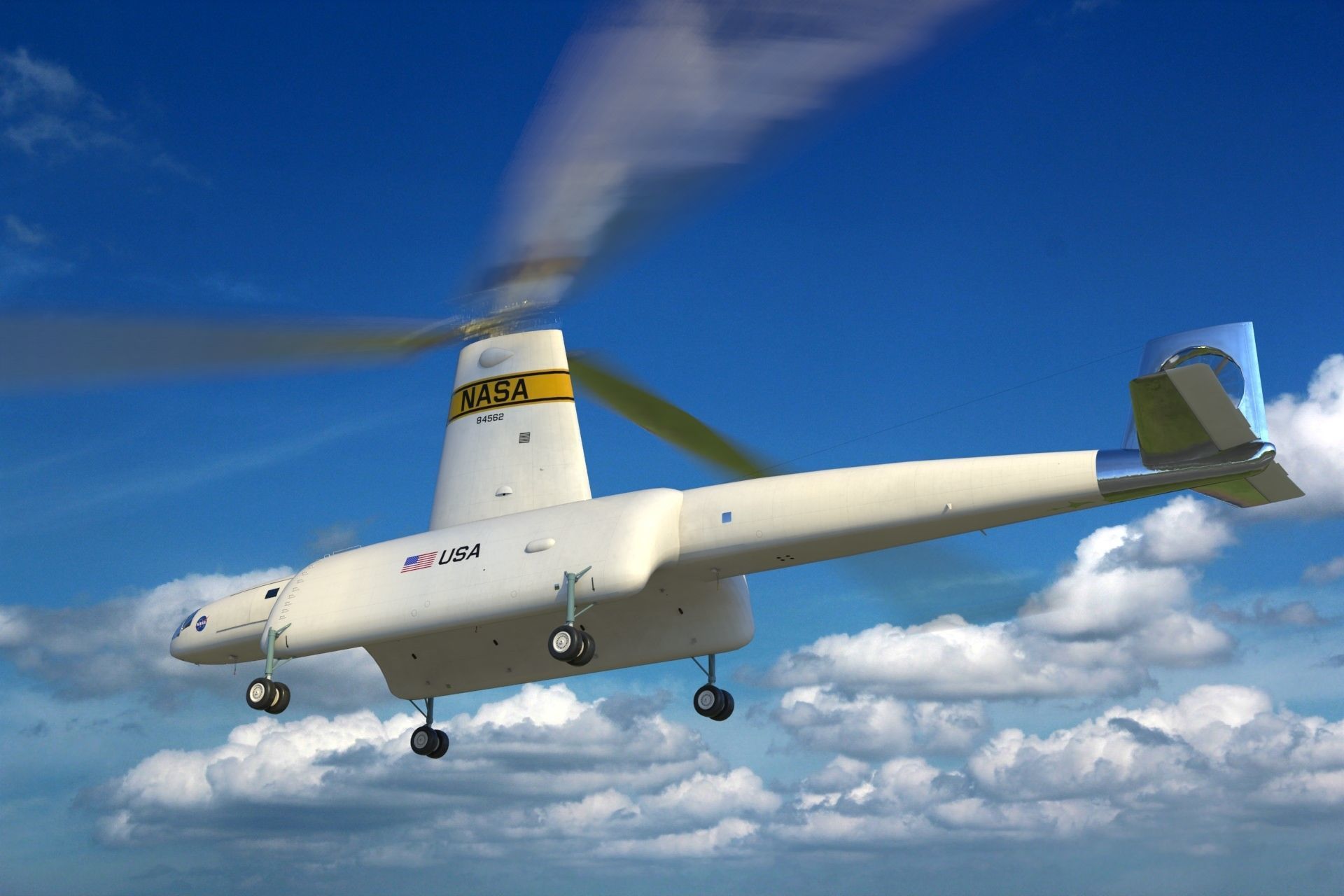 Hiller air tug heavy helicopter 3D model_2