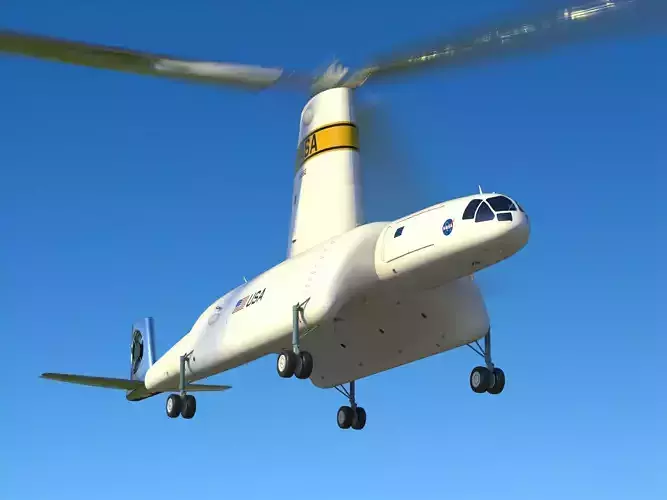 Hiller air tug heavy helicopter 3D model