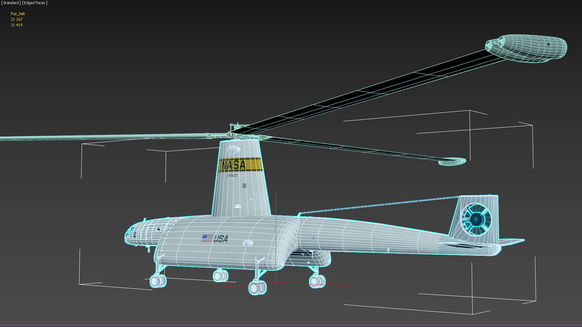 Hiller air tug heavy helicopter 3D model_20
