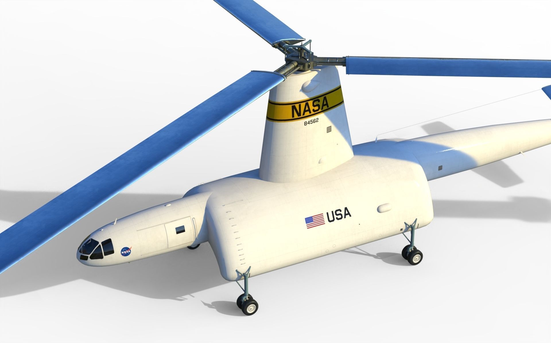 Hiller air tug heavy helicopter 3D model_12