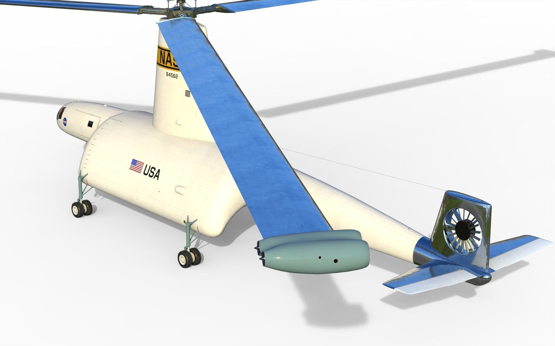 Hiller air tug heavy helicopter 3D model_13