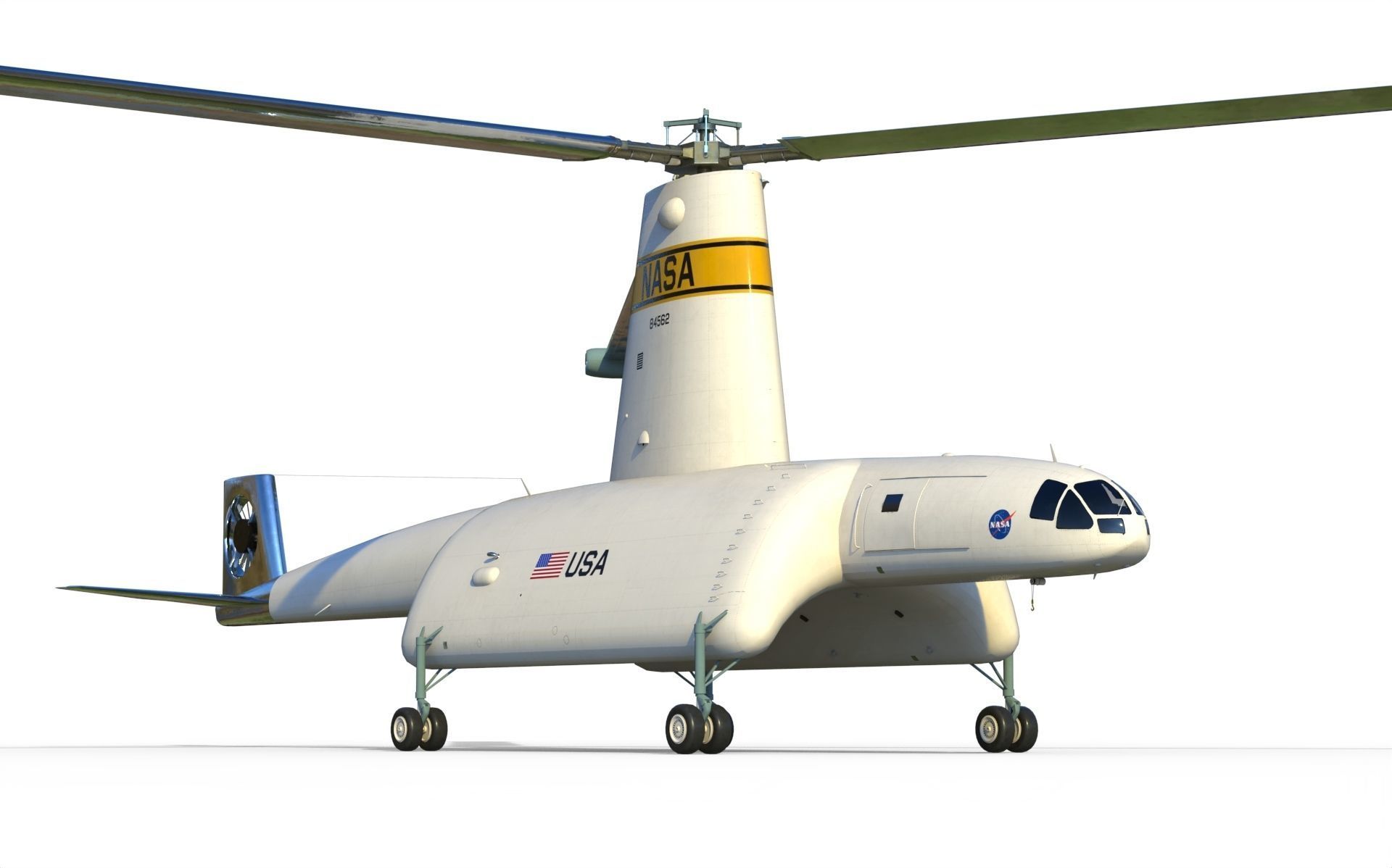 Hiller air tug heavy helicopter 3D model_3