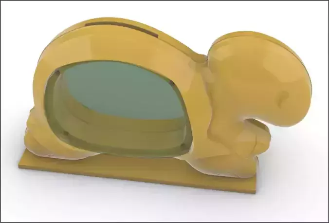 Piggy Bank Turtle 3D model