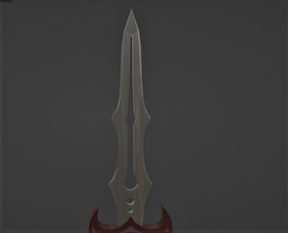 Low Poly Sword Free low-poly 3D model_1