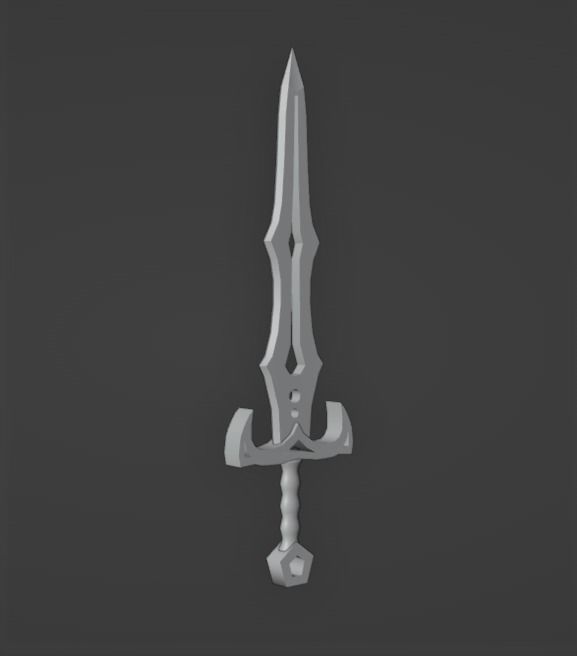 Low Poly Sword Free low-poly 3D model_2