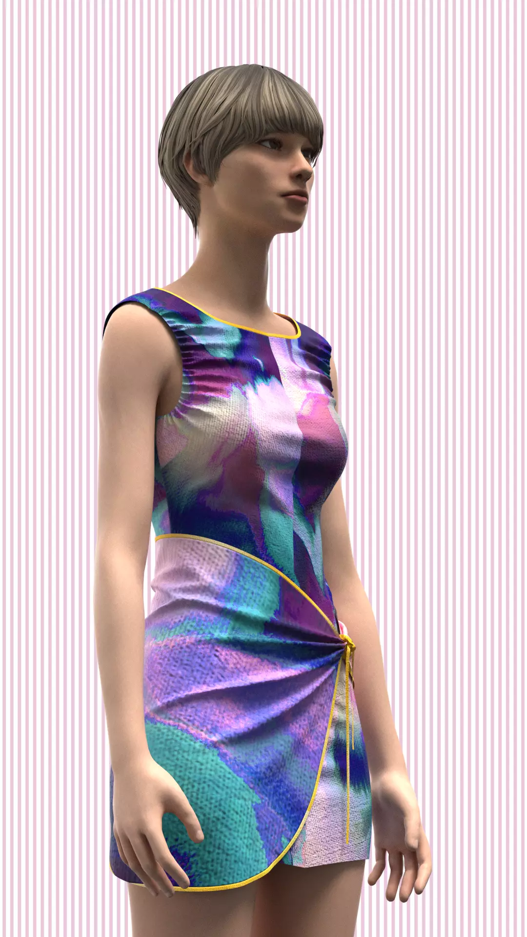 Womens fancy dress Low-poly 3D model