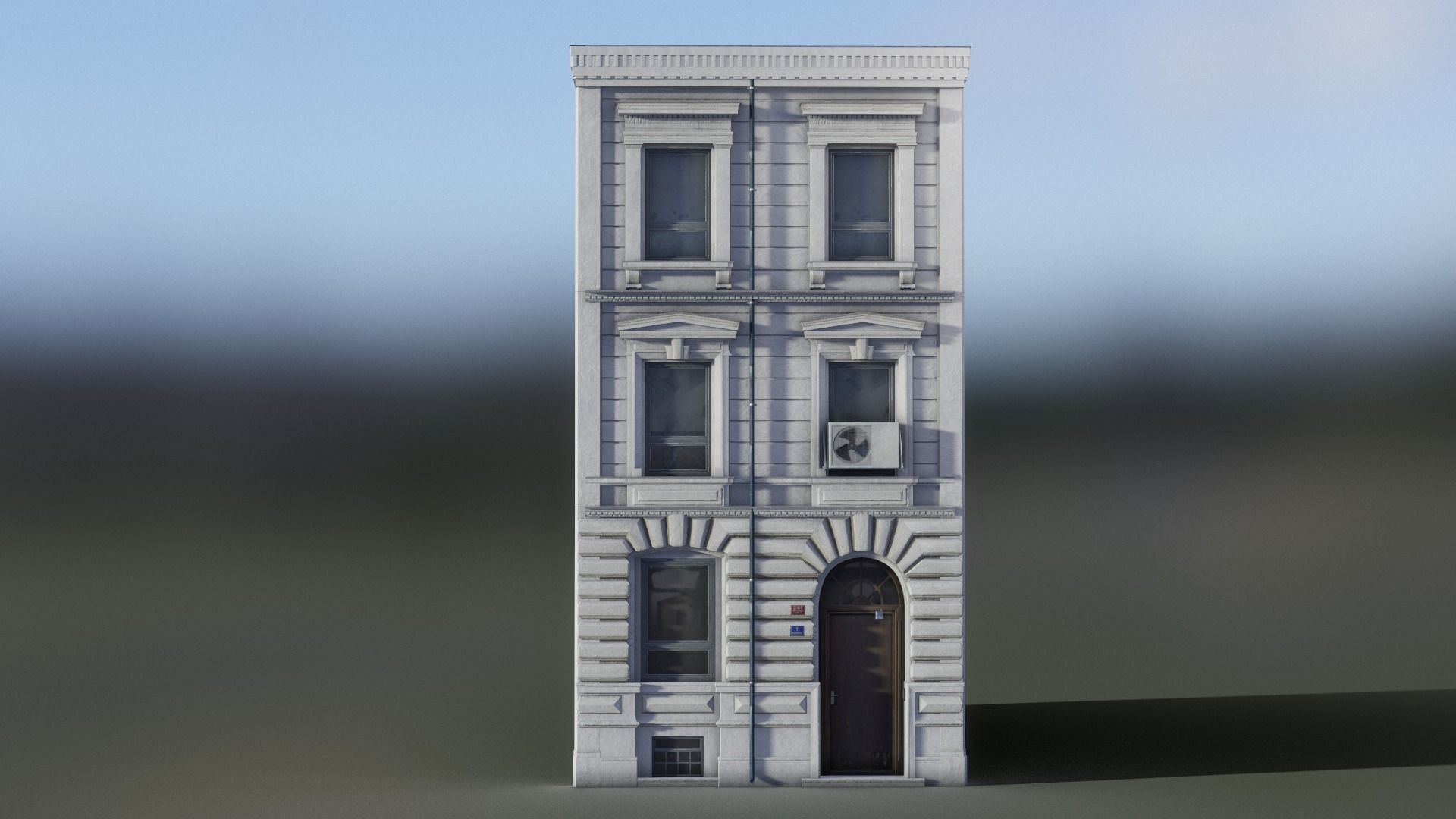 European Building 07 Low-poly 3D model_1