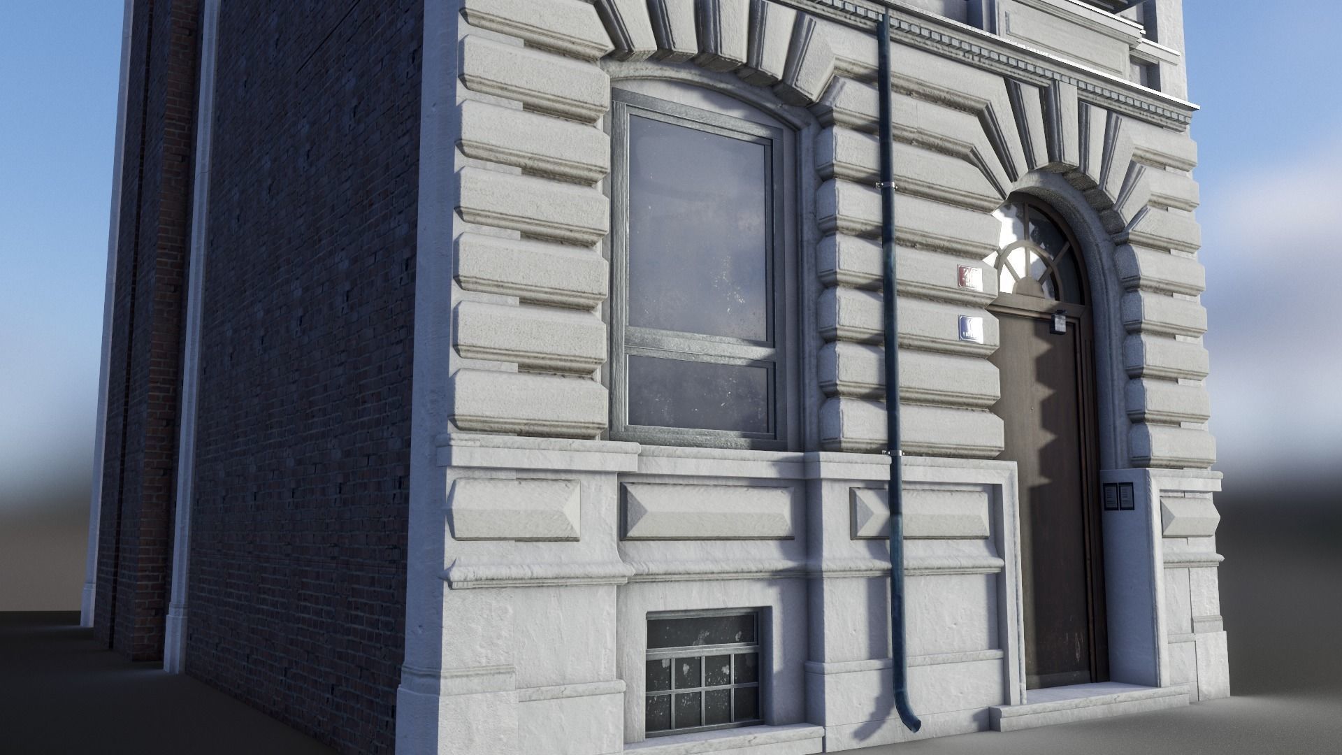 European Building 07 Low-poly 3D model_3