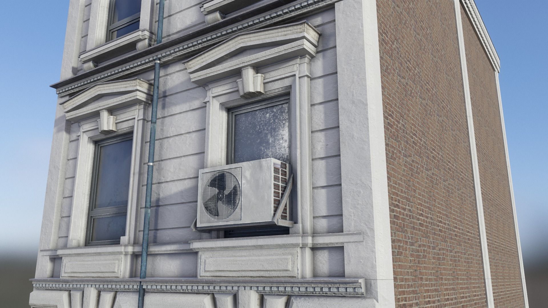 European Building 07 Low-poly 3D model_4