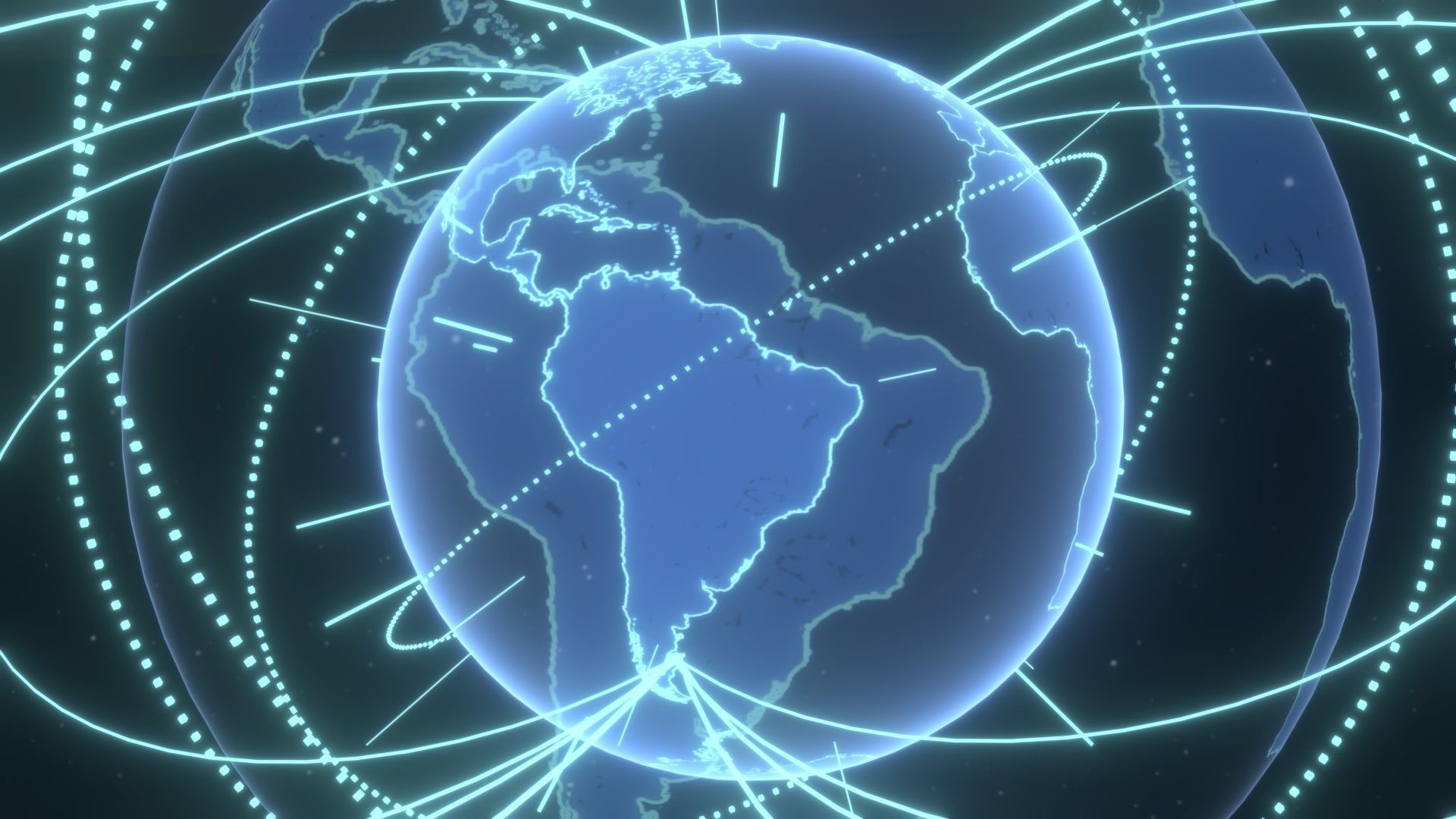 Animated Hologram Planet Earth No 4 Sci-Fi 3D Model Low-poly 3D model_8