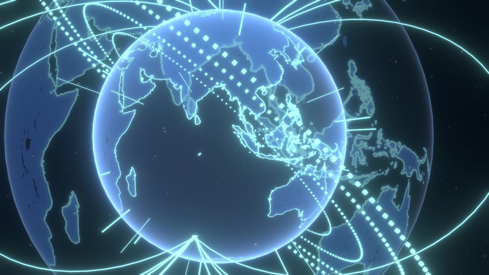 Animated Hologram Planet Earth No 4 Sci-Fi 3D Model Low-poly 3D model_11