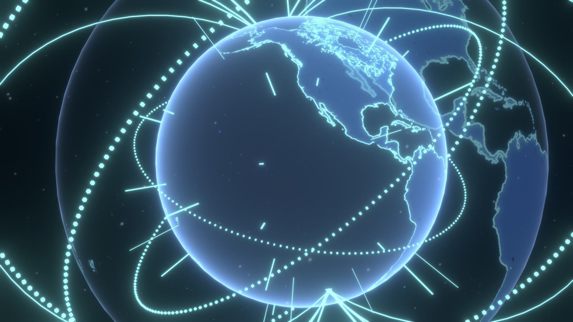 Animated Hologram Planet Earth No 4 Sci-Fi 3D Model Low-poly 3D model_6