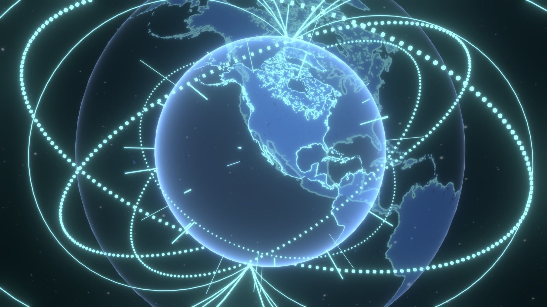 Animated Hologram Planet Earth No 4 Sci-Fi 3D Model Low-poly 3D model_4