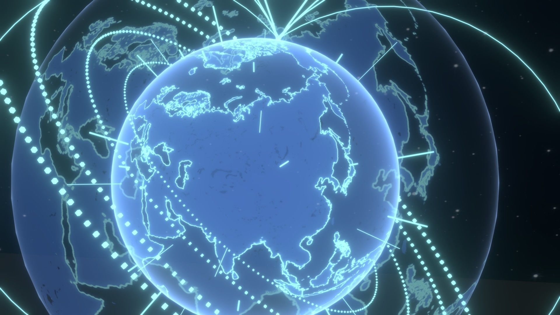 Animated Hologram Planet Earth No 4 Sci-Fi 3D Model Low-poly 3D model_13