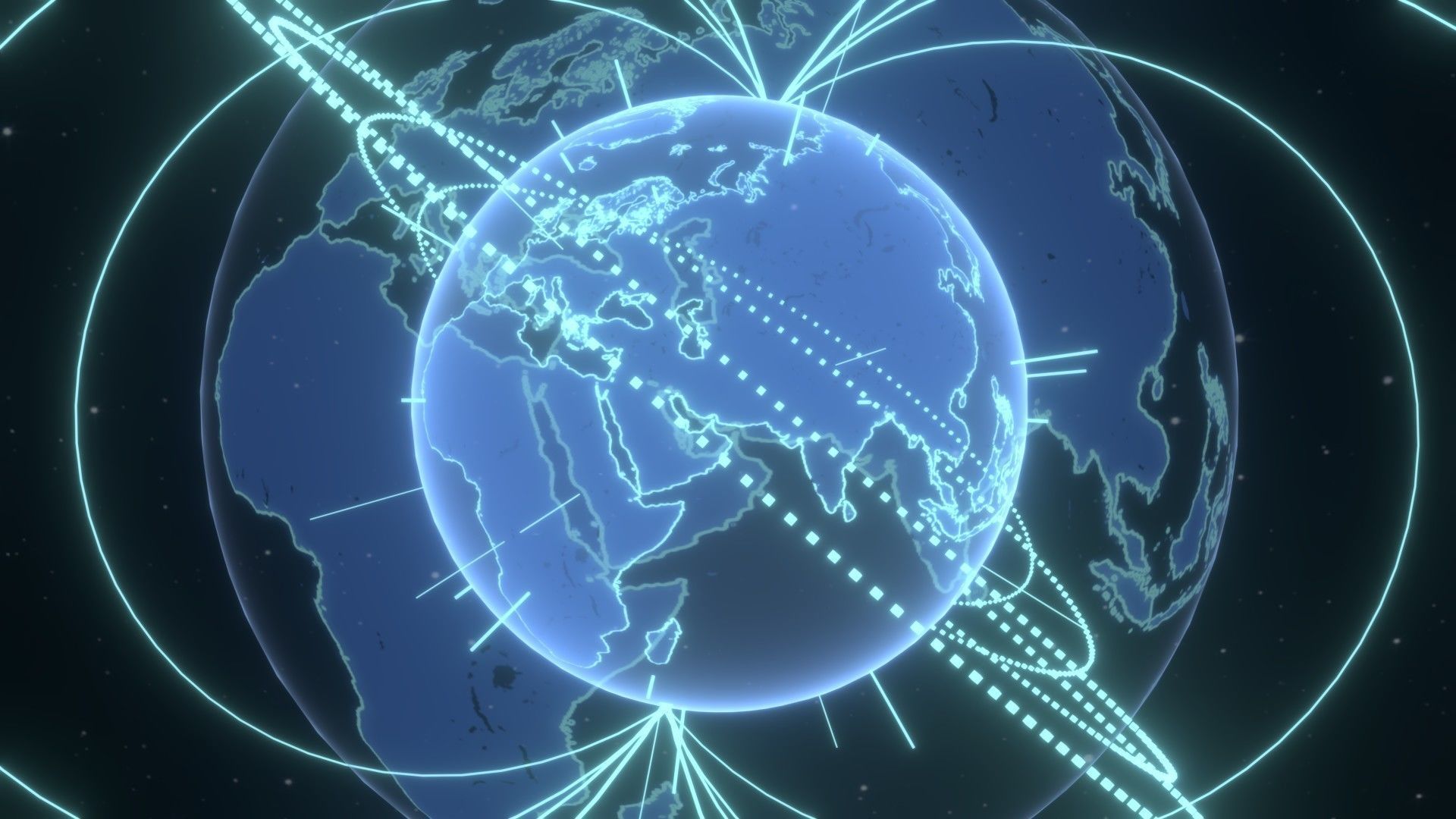 Animated Hologram Planet Earth No 4 Sci-Fi 3D Model Low-poly 3D model_3