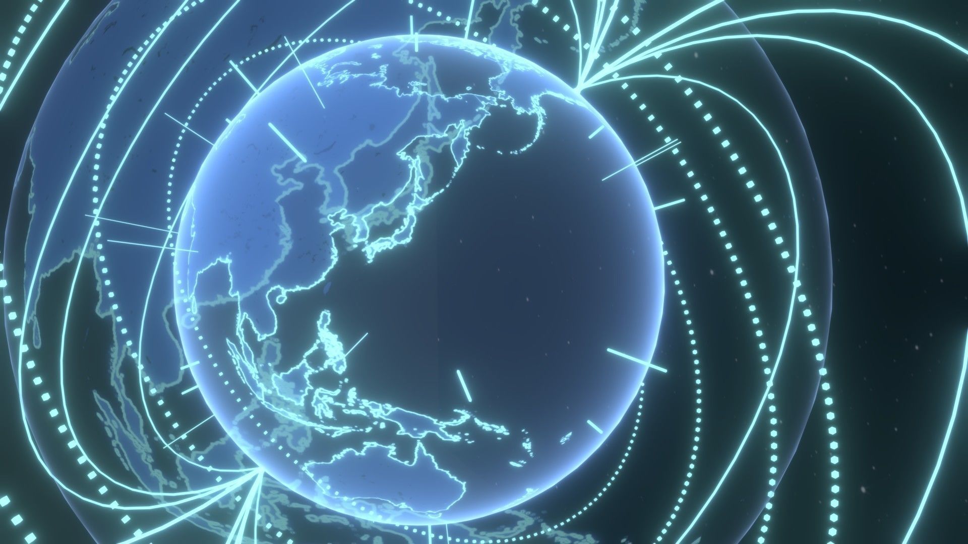 Animated Hologram Planet Earth No 4 Sci-Fi 3D Model Low-poly 3D model_12