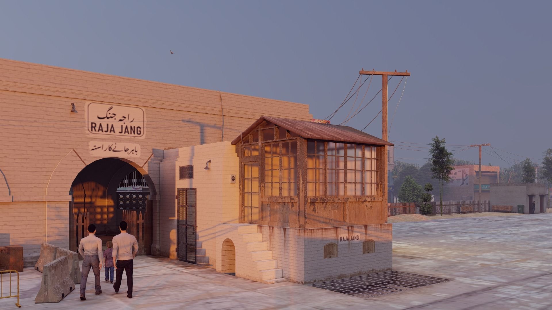 Railway Station Low-poly 3D model_4