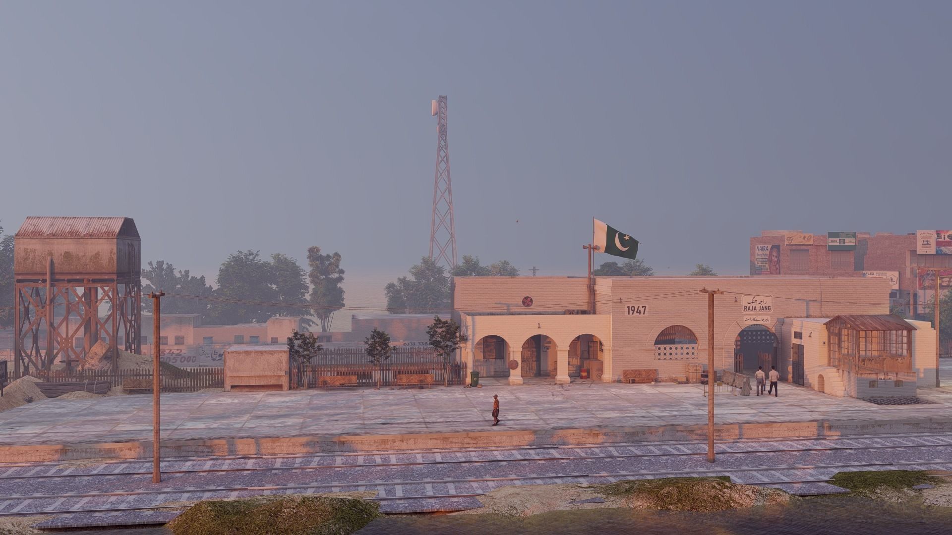 Railway Station Low-poly 3D model_3