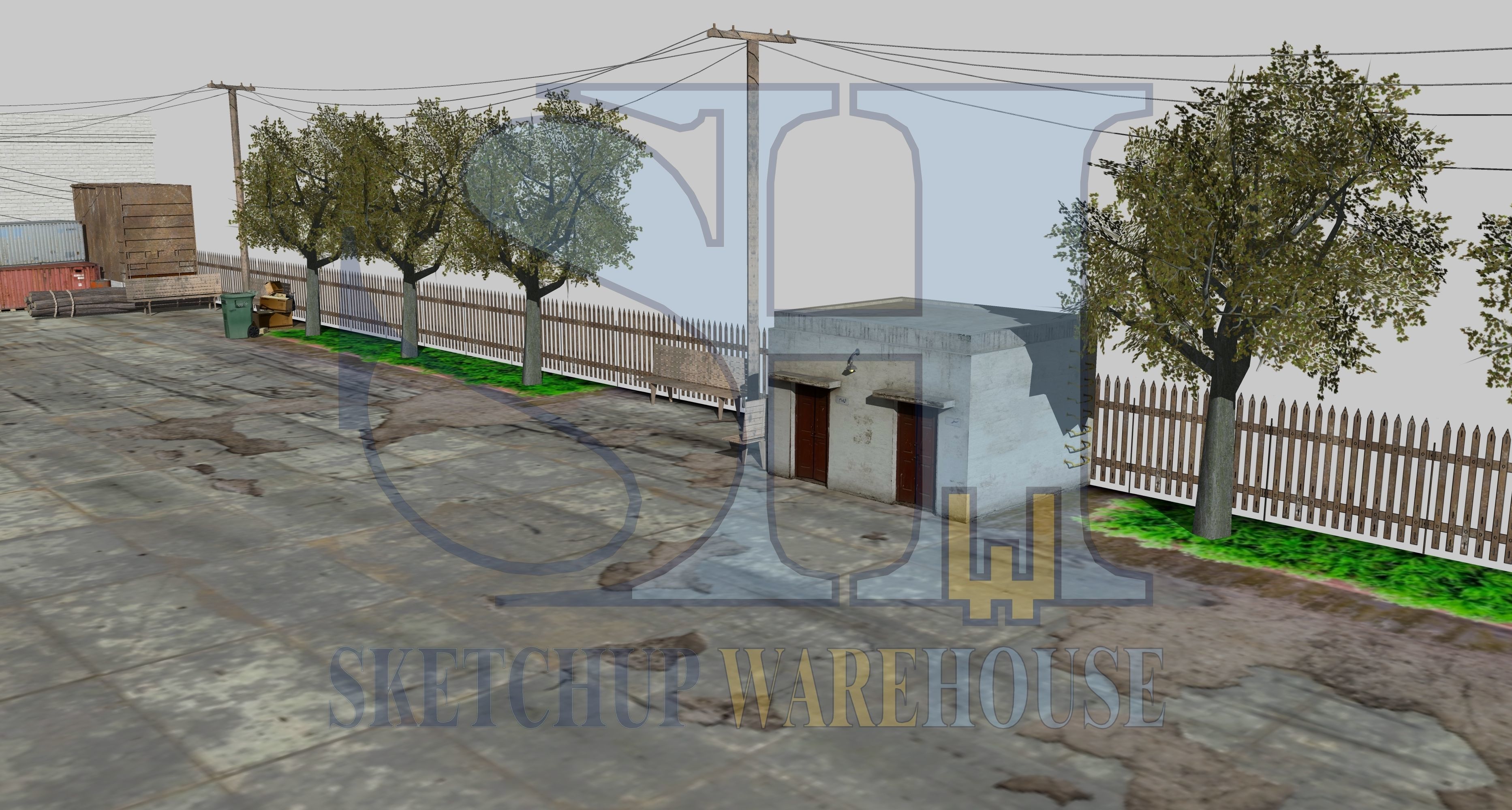 Railway Station Low-poly 3D model_18