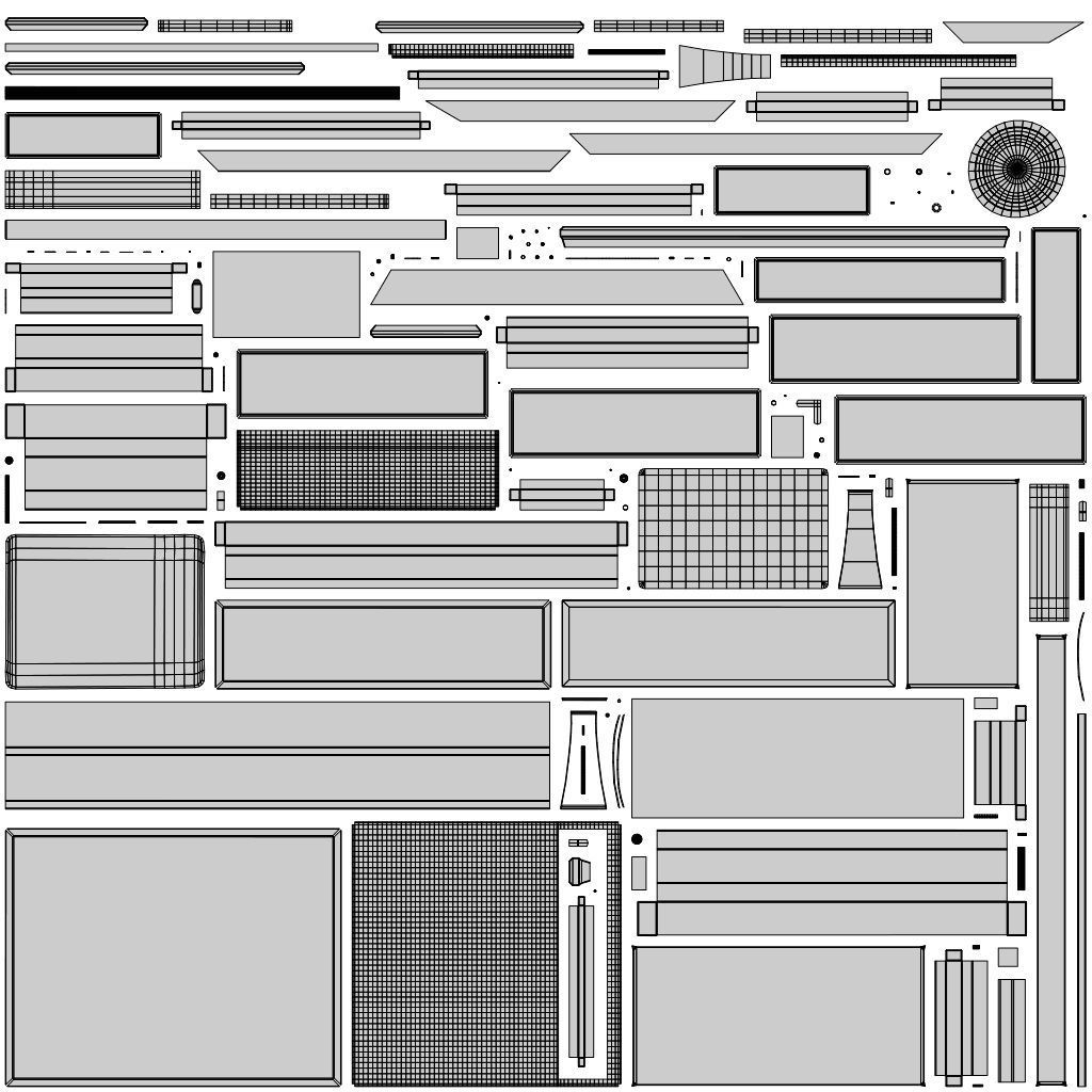 Light Bedroom Set Low-poly 3D model_14