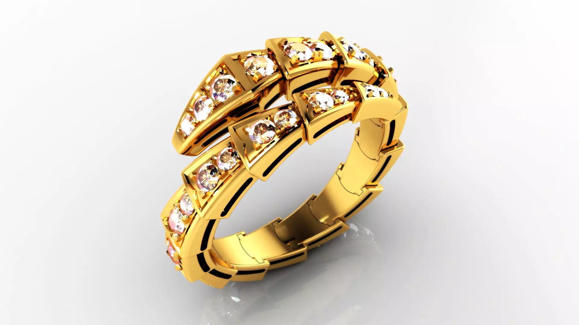 Serpenti Bulgari Ring 3D print model_0