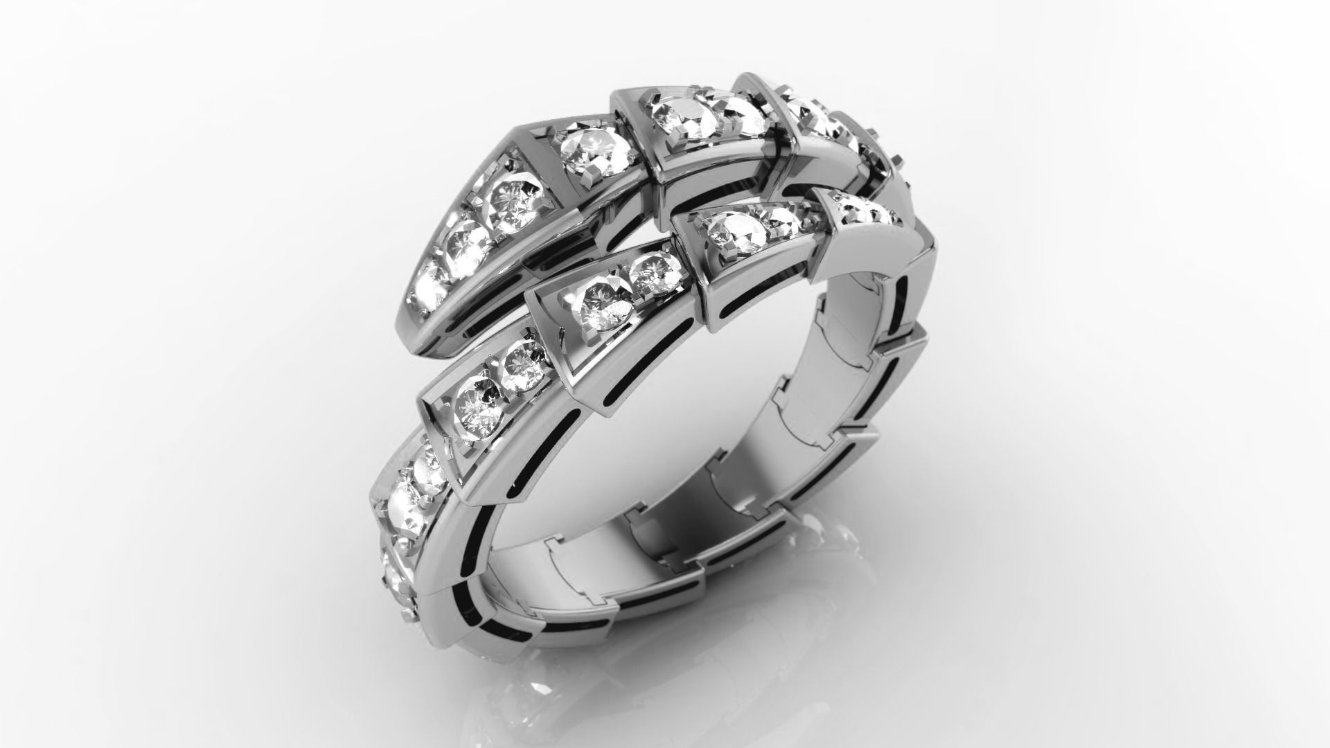 Serpenti Bulgari Ring 3D print model_1