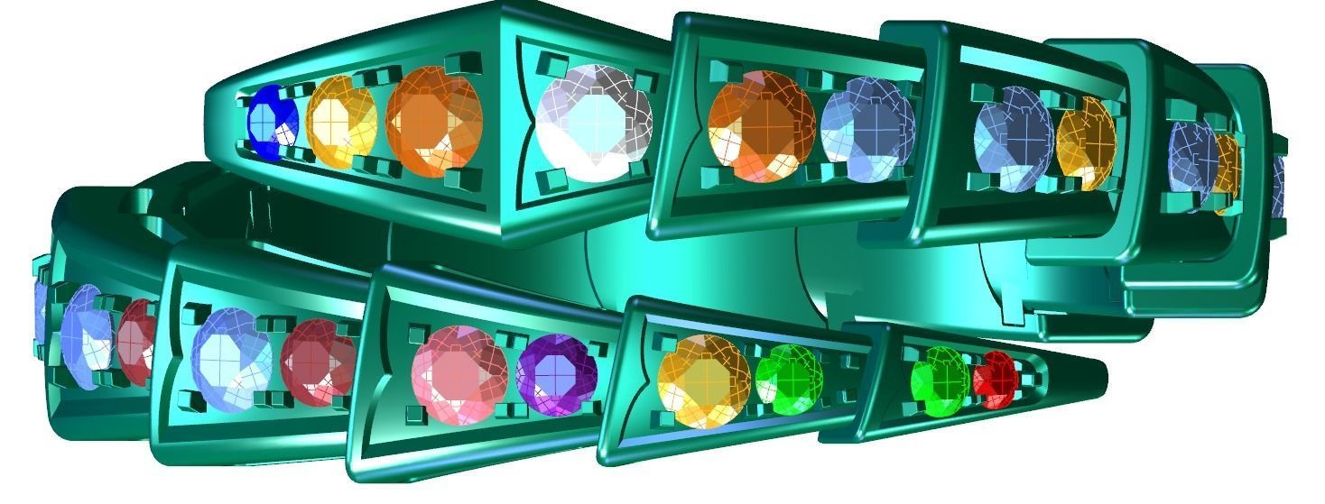 Serpenti Bulgari Ring 3D print model_7