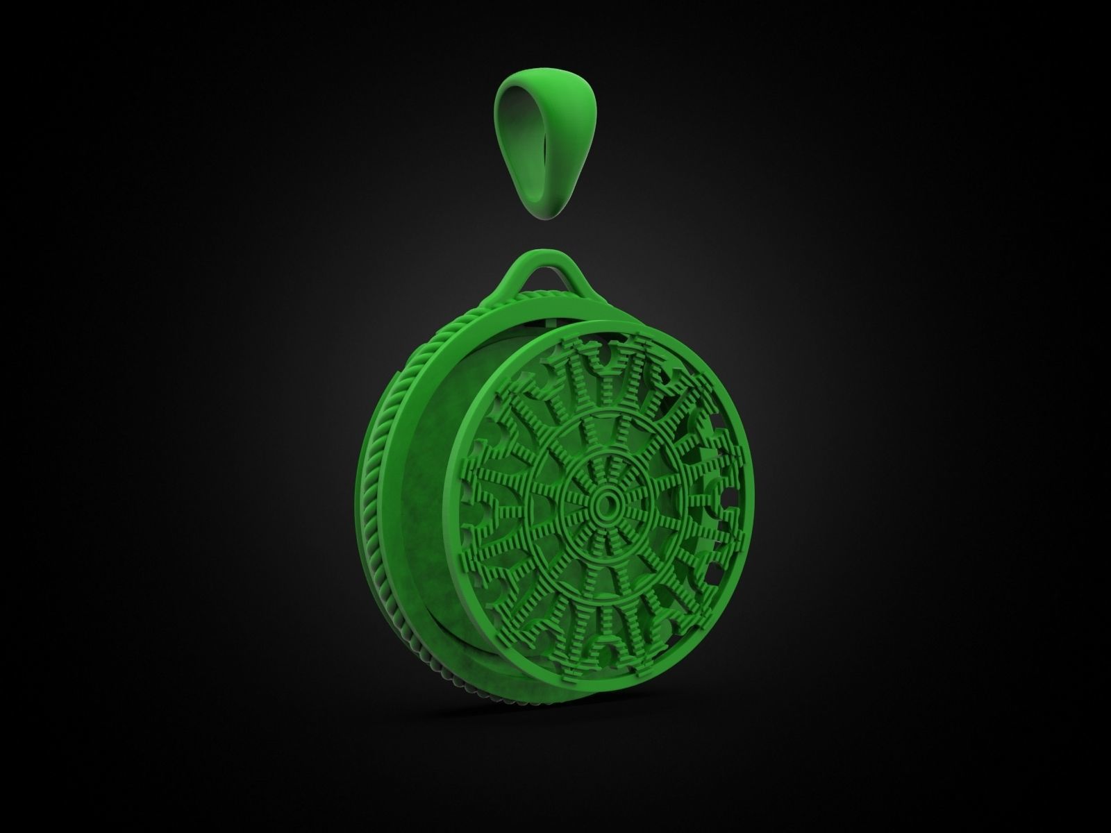 Zodiac skull pendant Aries 3D print model_4