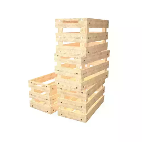 Pile Of Empty Wooden Crates v2 001