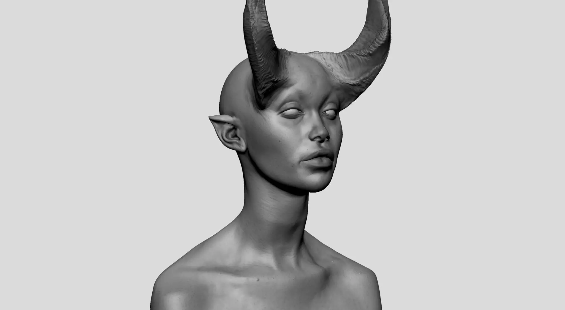 Fantasy Female Head B 3D model_0