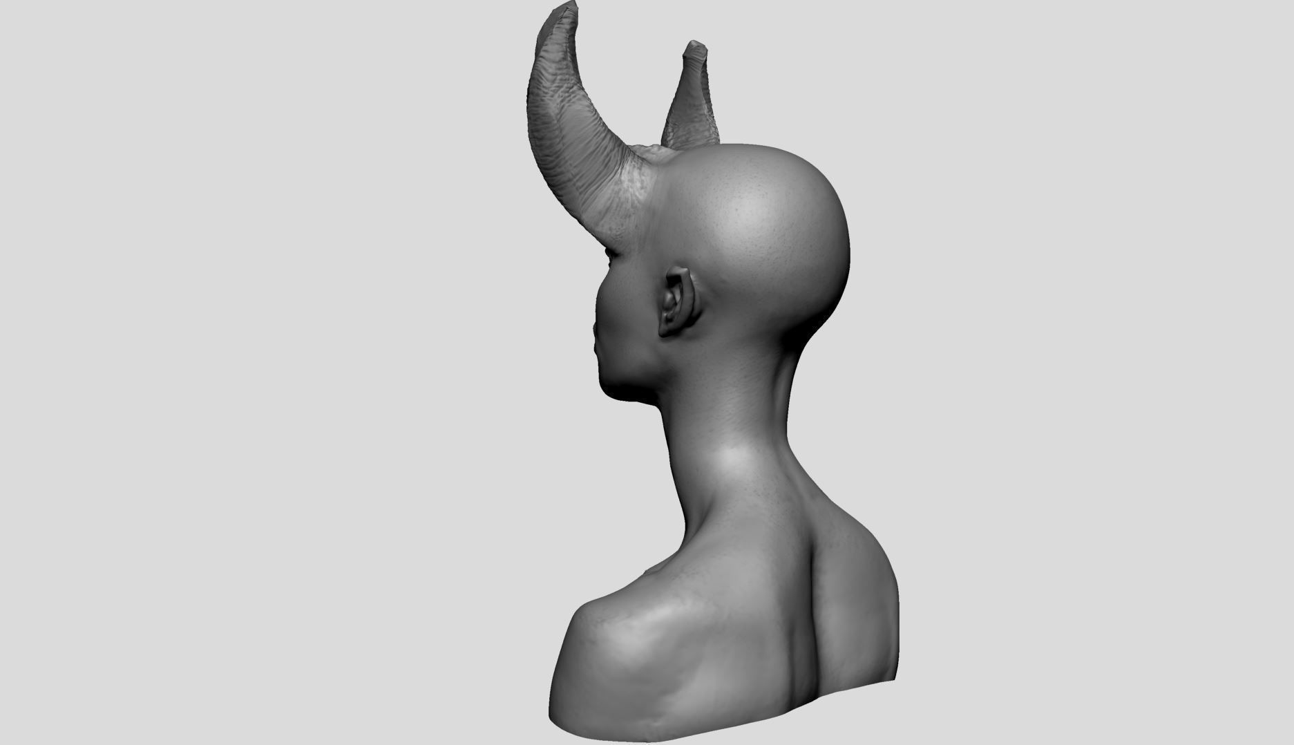 Fantasy Female Head B 3D model_5