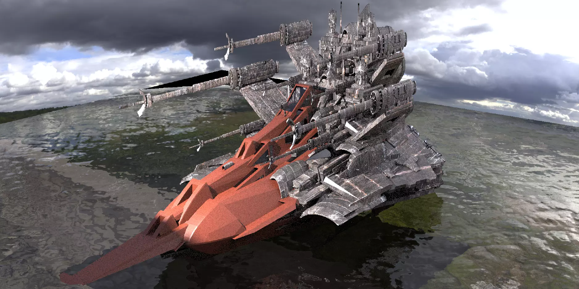 Arch Assassin Cruiser Ship 2  3D model_0