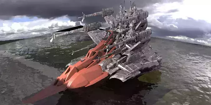 Arch Assassin Cruiser Ship 2  3D model
