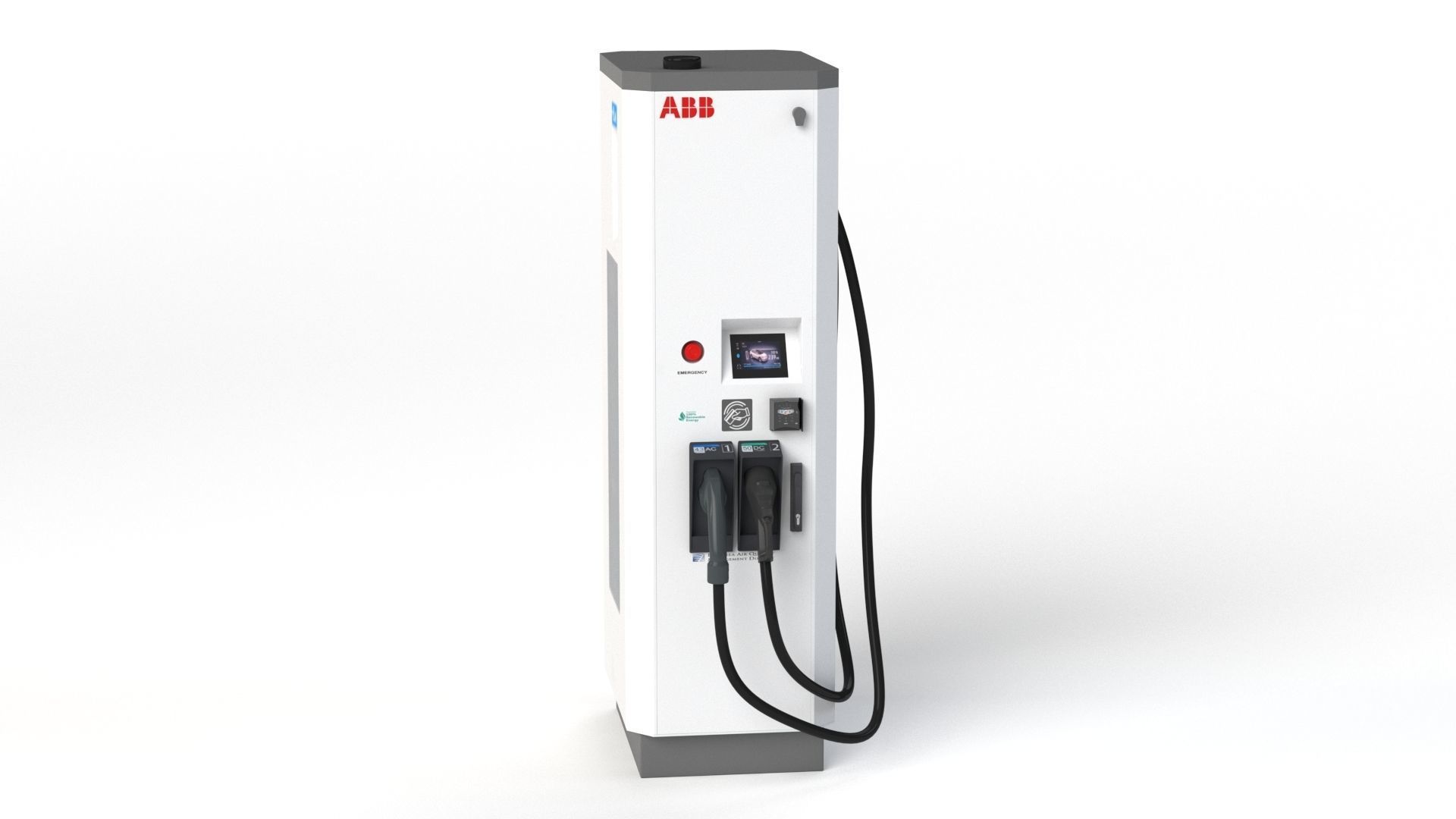 ABB Terra 53 EV Electric car charging station 3D model_36