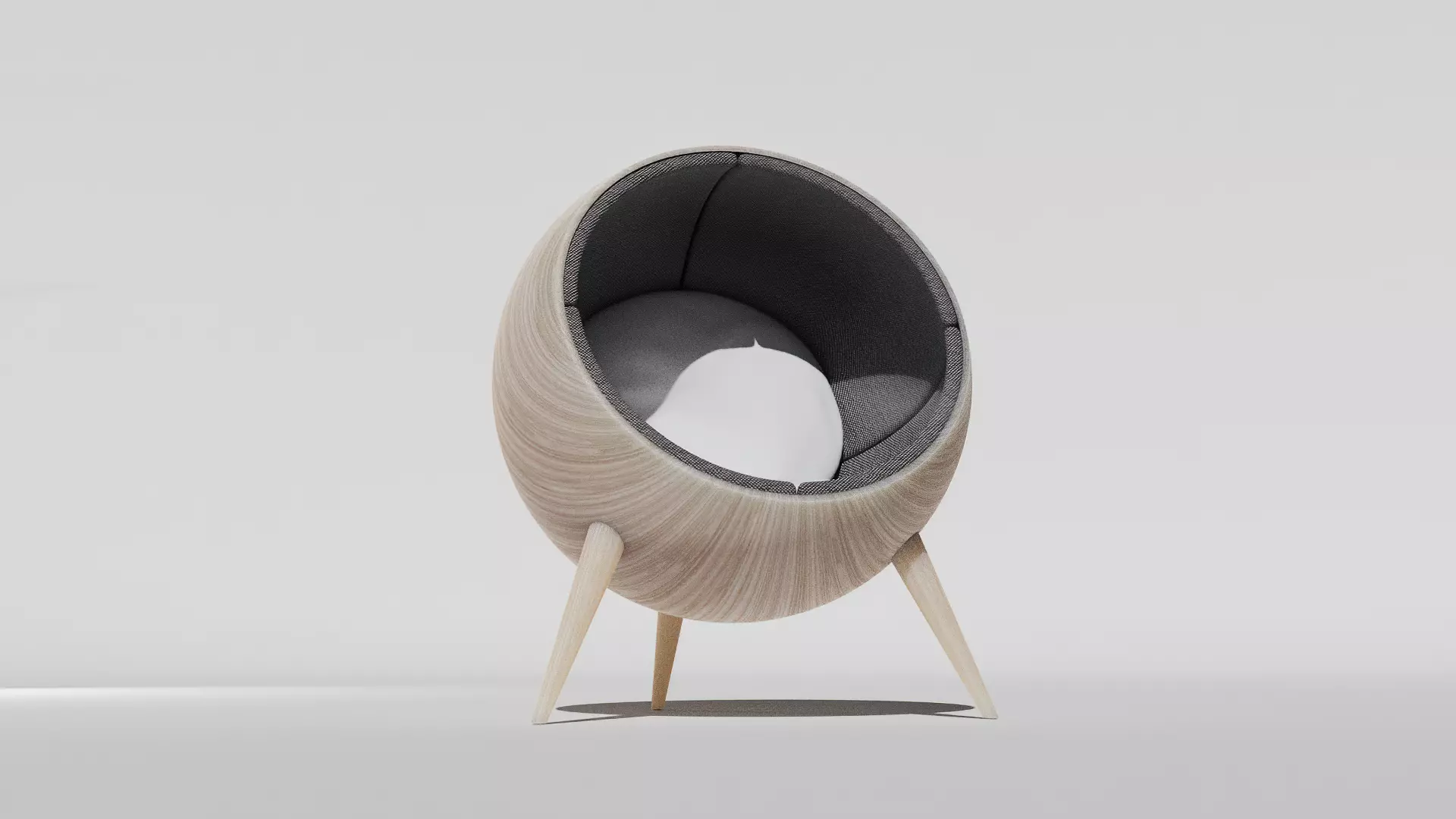 Wooden Ball Chair 3D model_0