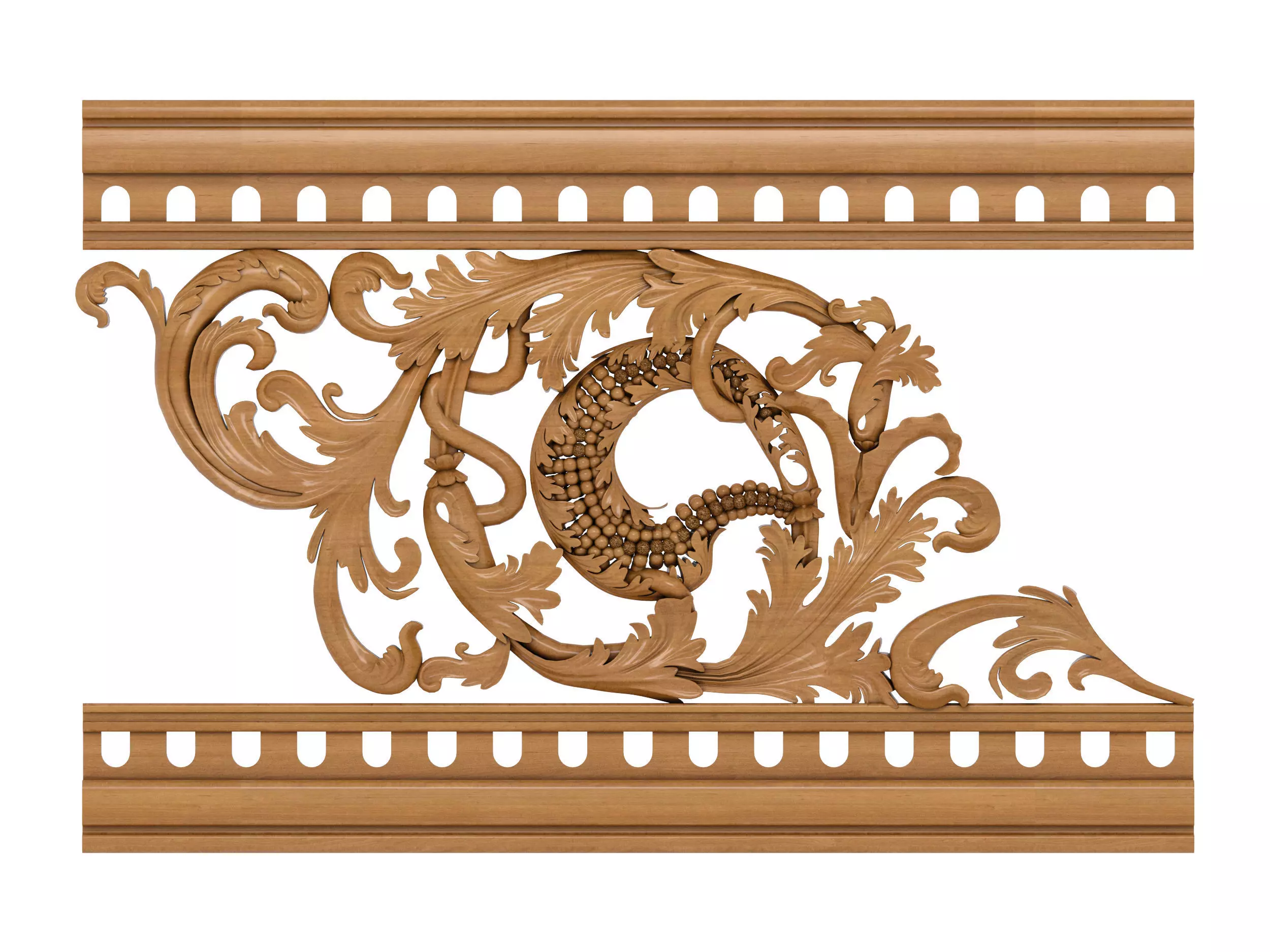 Handrail classic 3D model_0