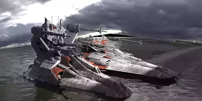 Stealth Assassin Cruise Ship 2 3D model