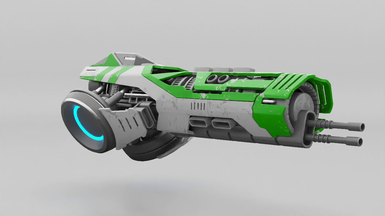 Sci-fi drone 3D model_3