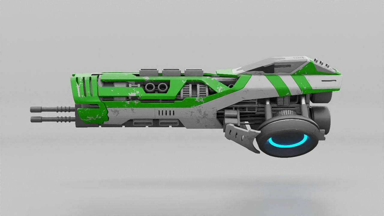 Sci-fi drone 3D model_2