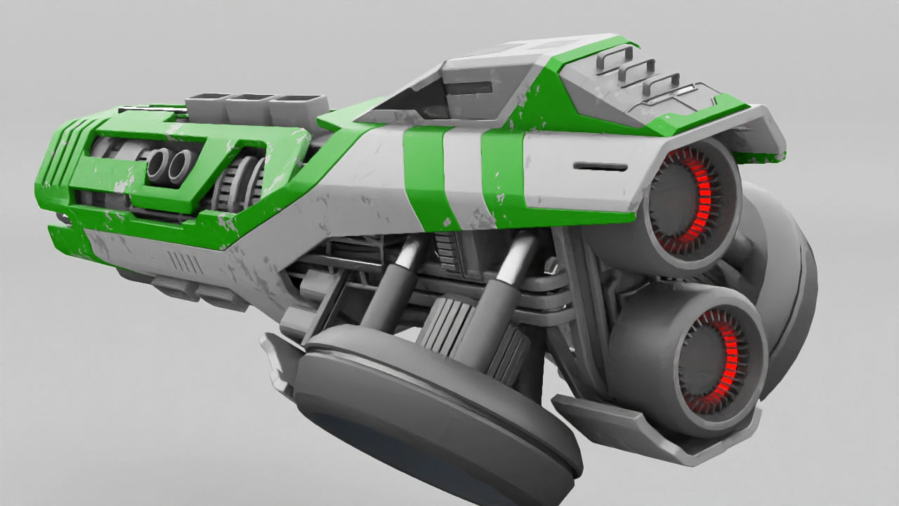 Sci-fi drone 3D model_1