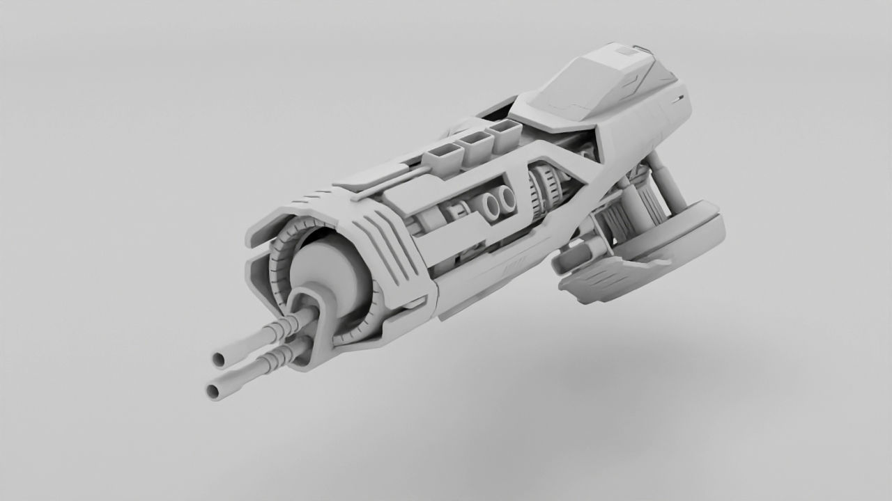 Sci-fi drone 3D model_7