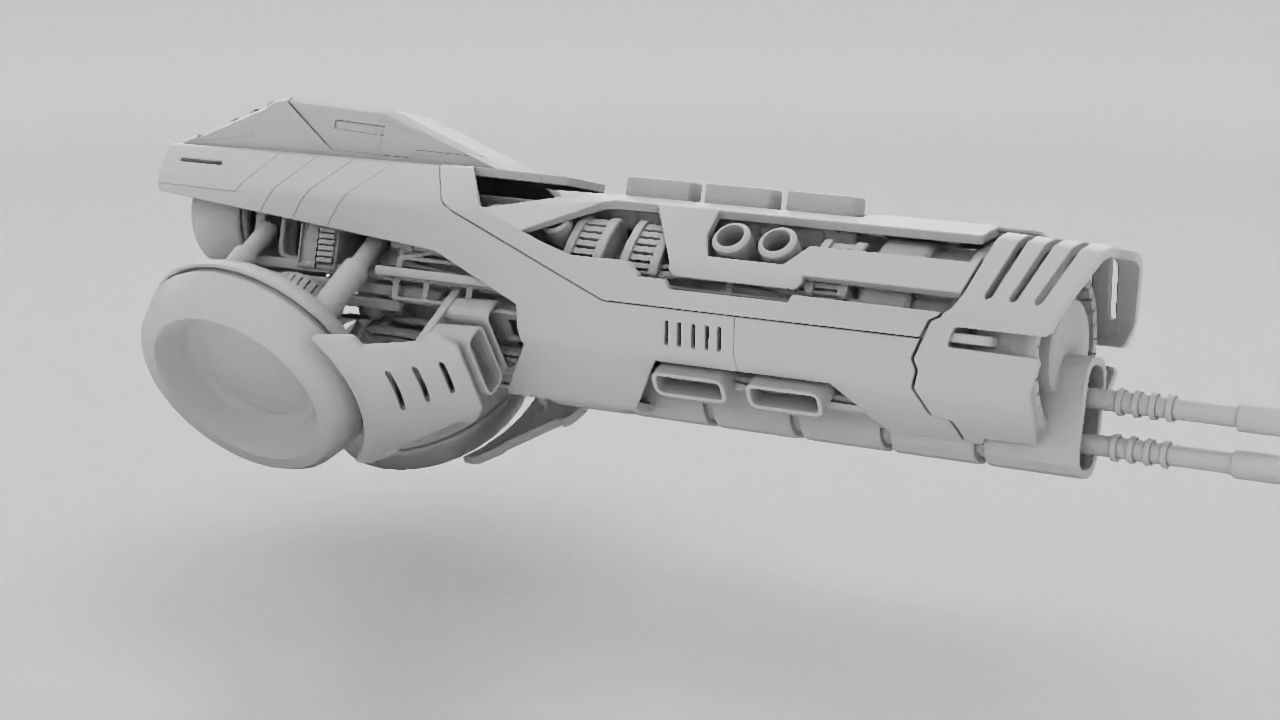 Sci-fi drone 3D model_8