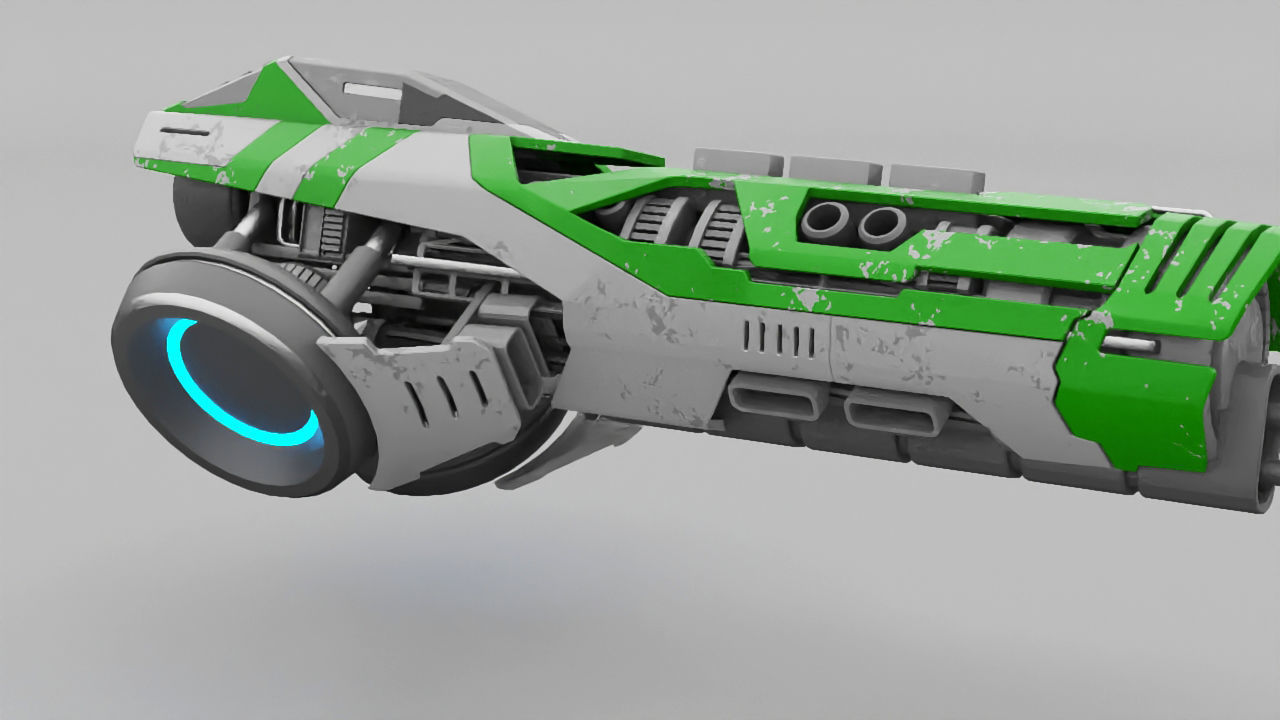 Sci-fi drone 3D model_4