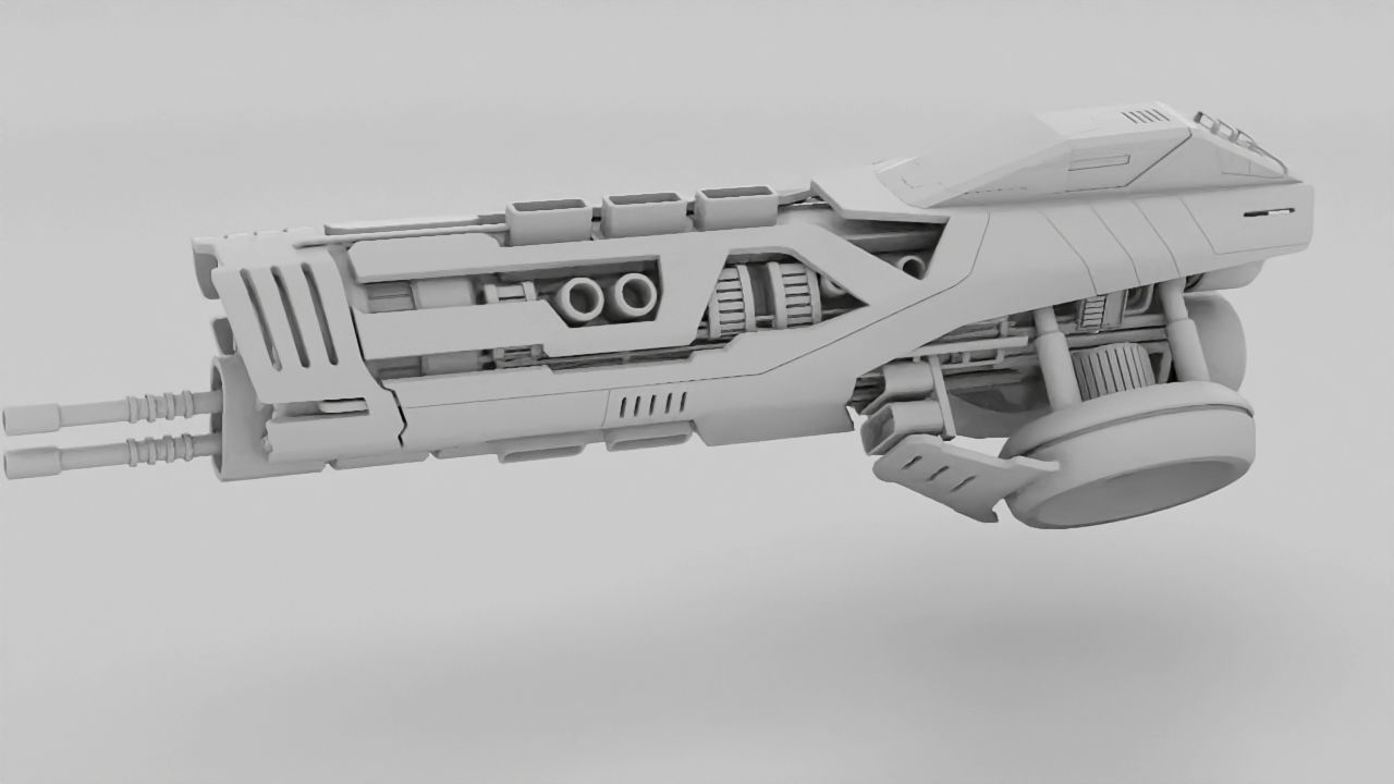 Sci-fi drone 3D model_6