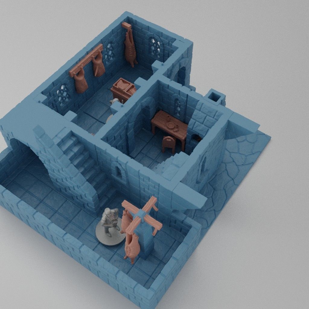 Medieval Butcher  Tabletop Terrain 25 mm 3D print model_7